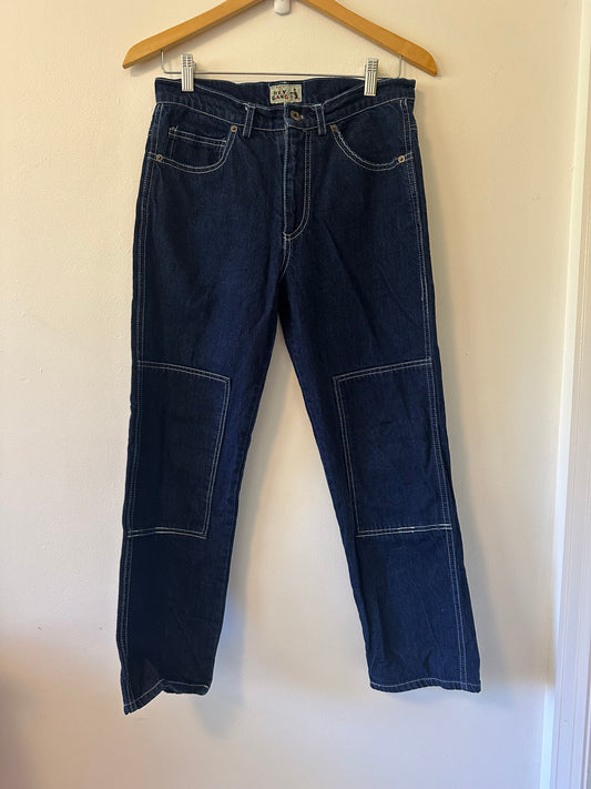 Hey Gang Denim Workpants Blue Straight Leg Women's Jeans | Size 1