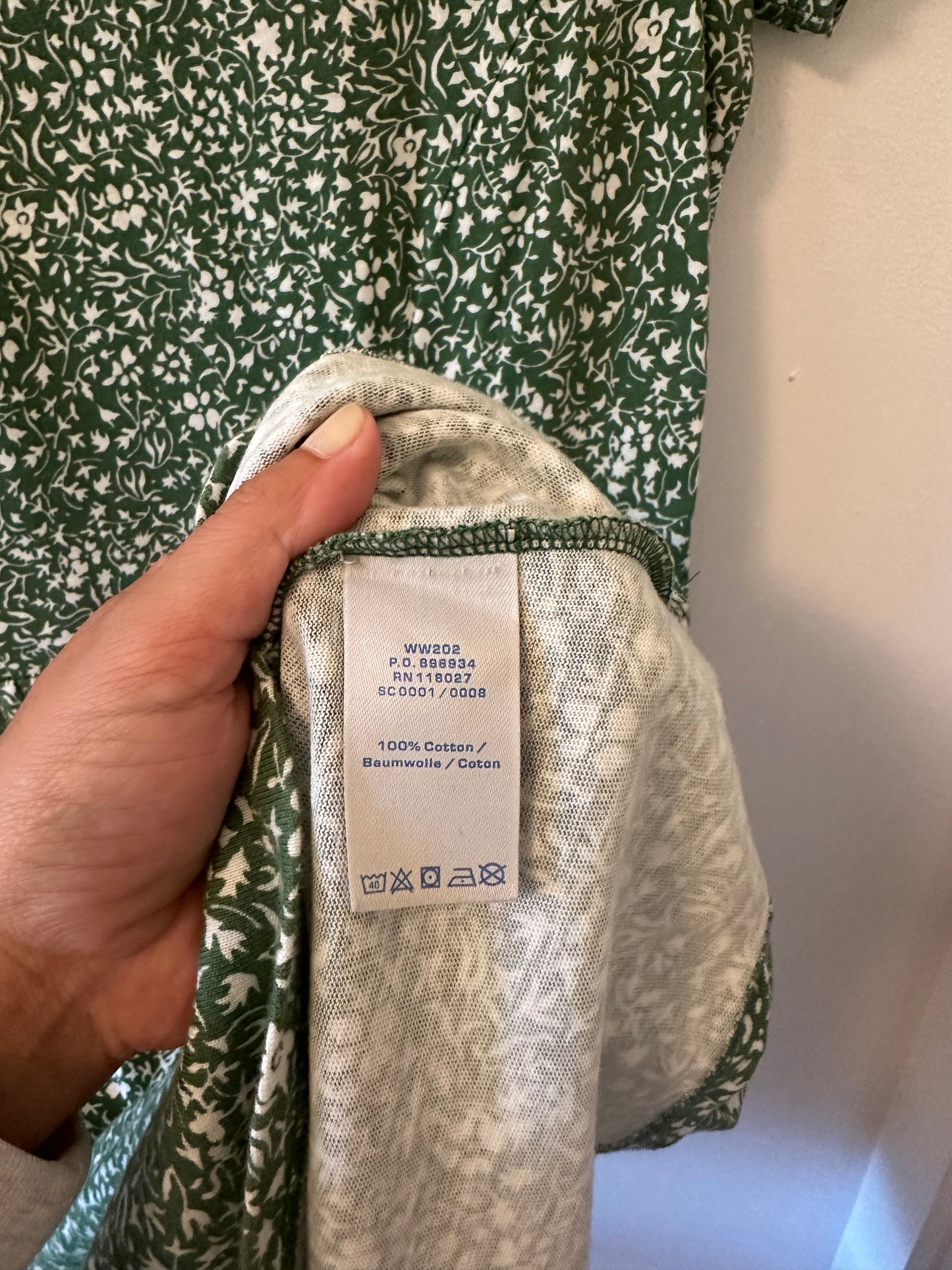 Boden Green Floral Dress - Size 10