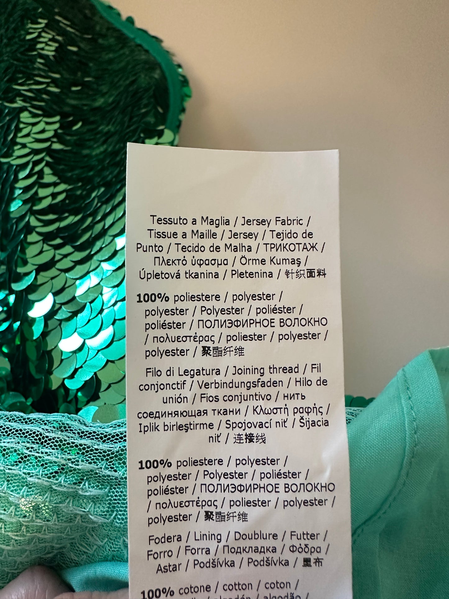 Weekend Max Mara Udine Sequin Jersey Pencil Skirt in Green | Size Large