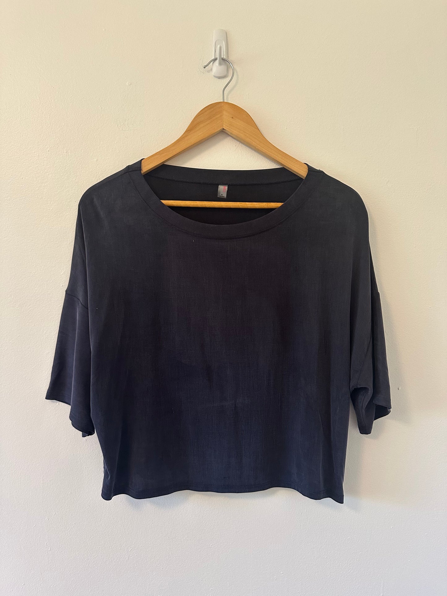 Commando Black Butter Cropped Boxy Women's Top - Size XS