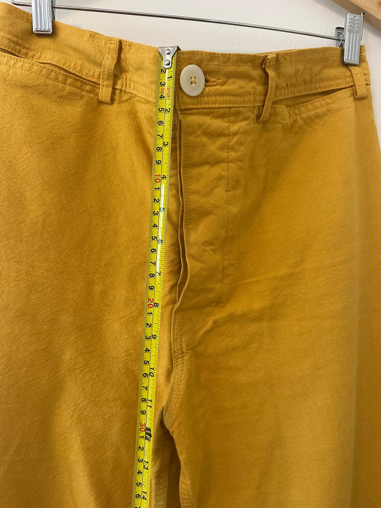 Jesse Kamm Mustard Yellow Wide-Leg Sailor Pants Size 8