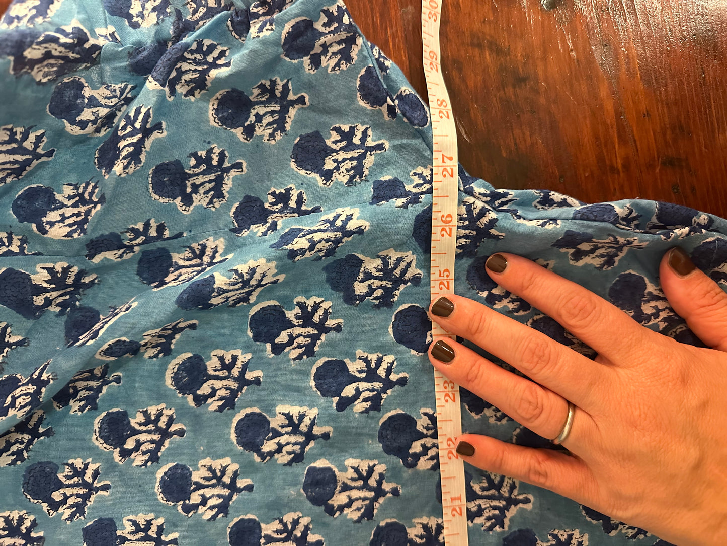 Emerson Fry India Collection Mandarin Collar Top in Blue - One Size