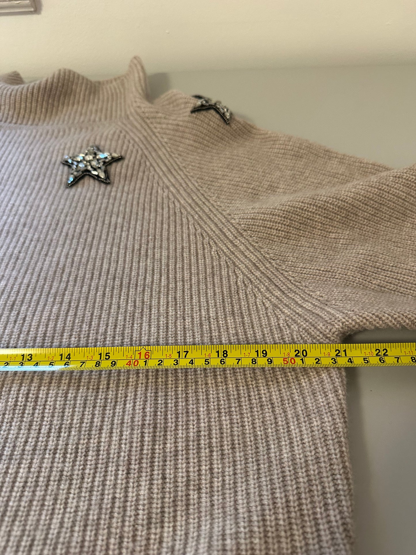 Never a Wallflower Seeing Stars Relaxed Fit Turtleneck Sweater | Size Large