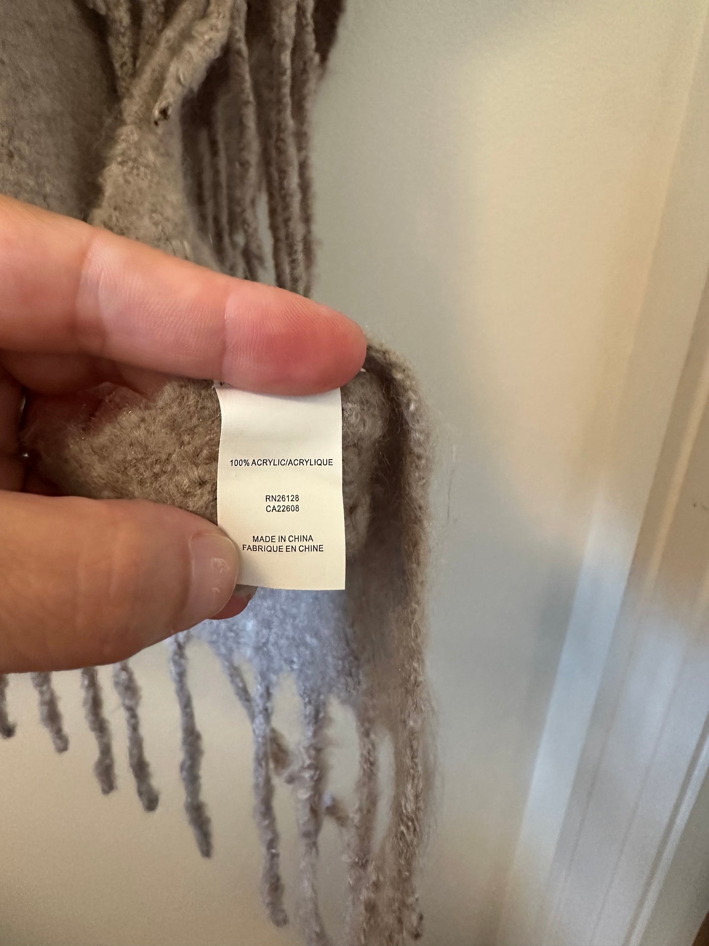 Echo Tan Cozy Fringe Poncho