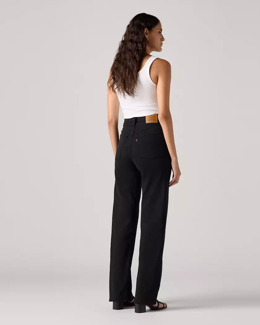 Levi's Ribcage Straight Ankle Black Denim Jeans - Size 27