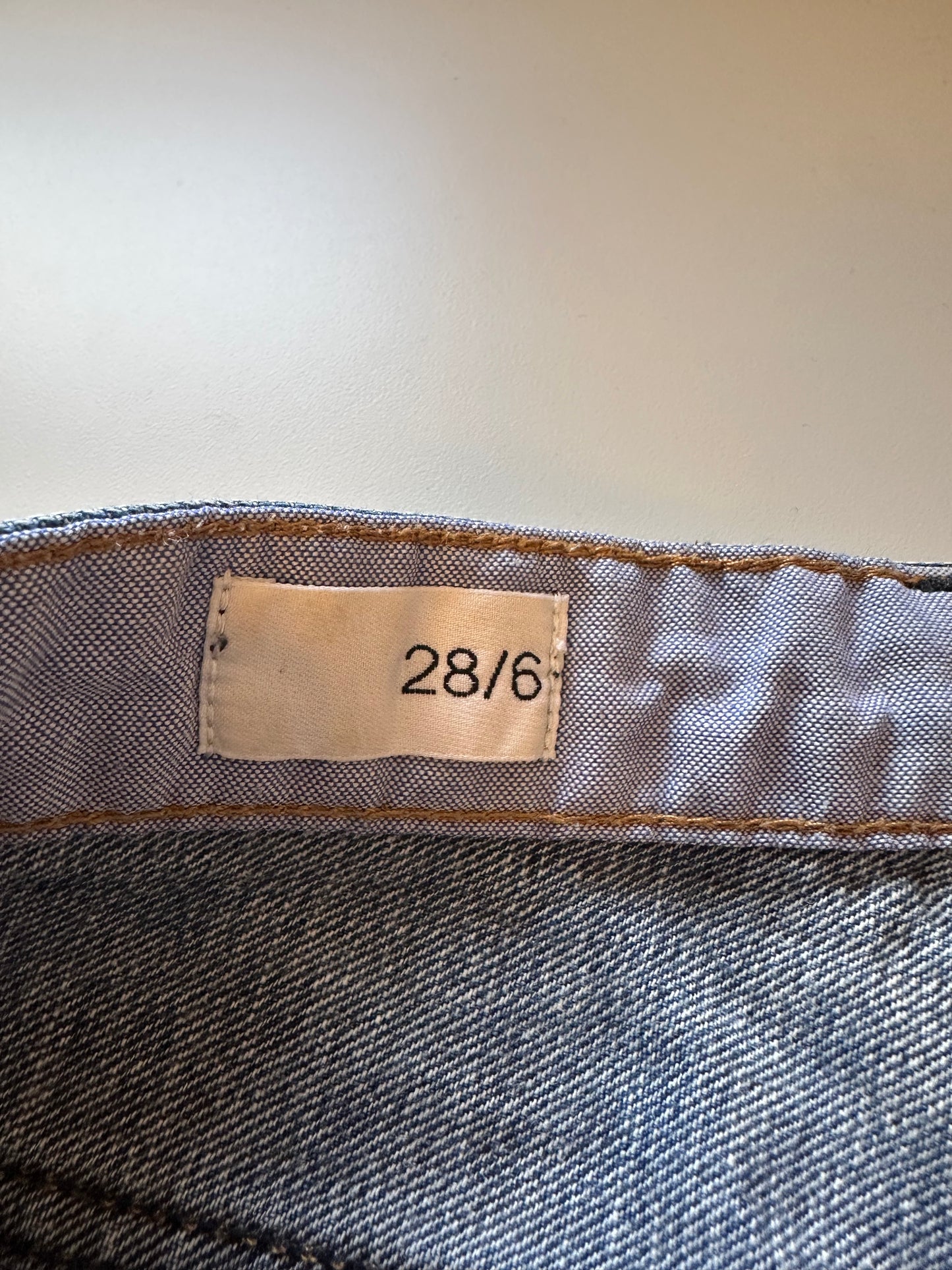 Gap Vintage Women's Cotton Denim Distressed Mini Skirt With Raw Hem | Size 6