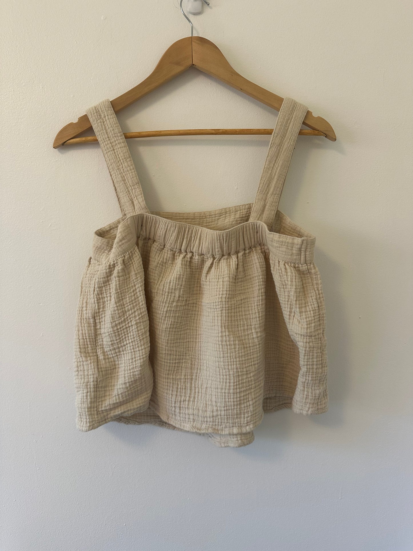 UpWest Beige Textured Sleeveless Top Size Small