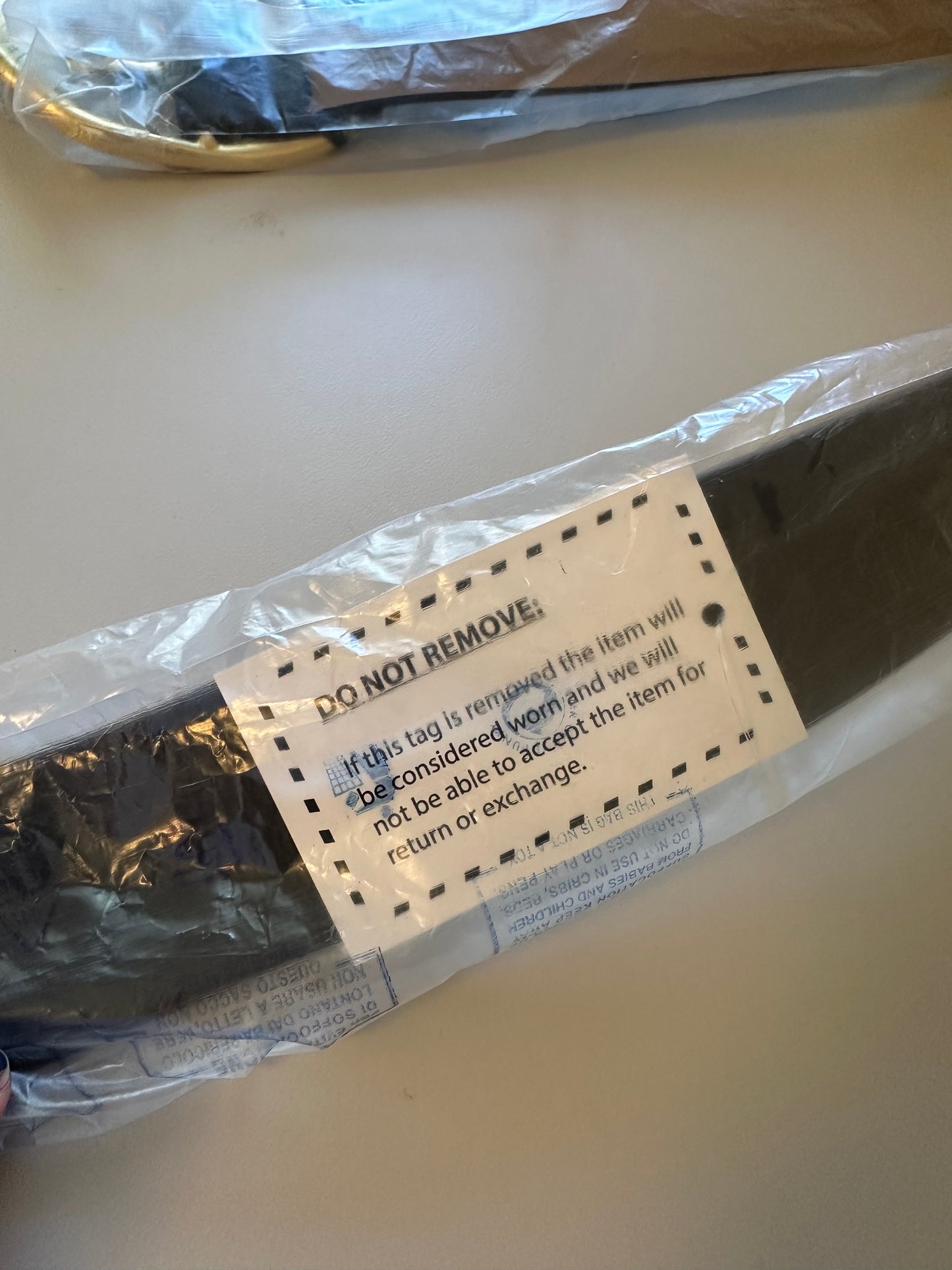 NWT B-Low the Belt Edmond Black Belt with Gold Buckle | Size Small