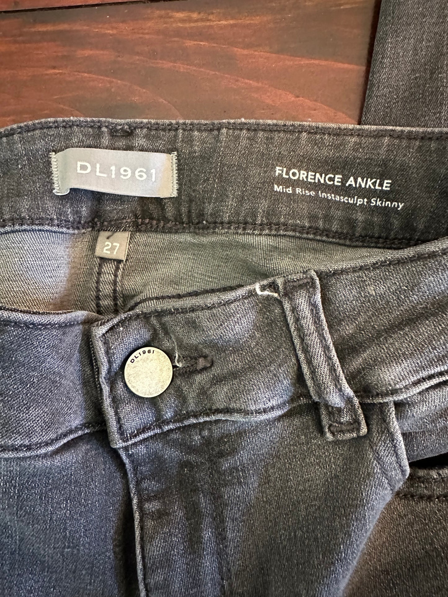 DL1961 Florence Ankle Mid Rise Instasculpt Skinny Jeans Size 27