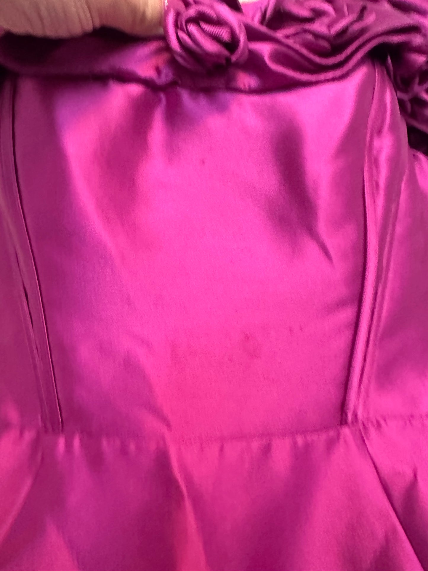 Terani Couture - Fuschia Off The Shoulder Prom Formal Gown | Size 10