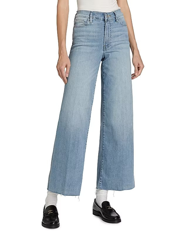 Frame Le Slim Palazzo Women's Light Blue Wide-Leg Jeans | Size 32