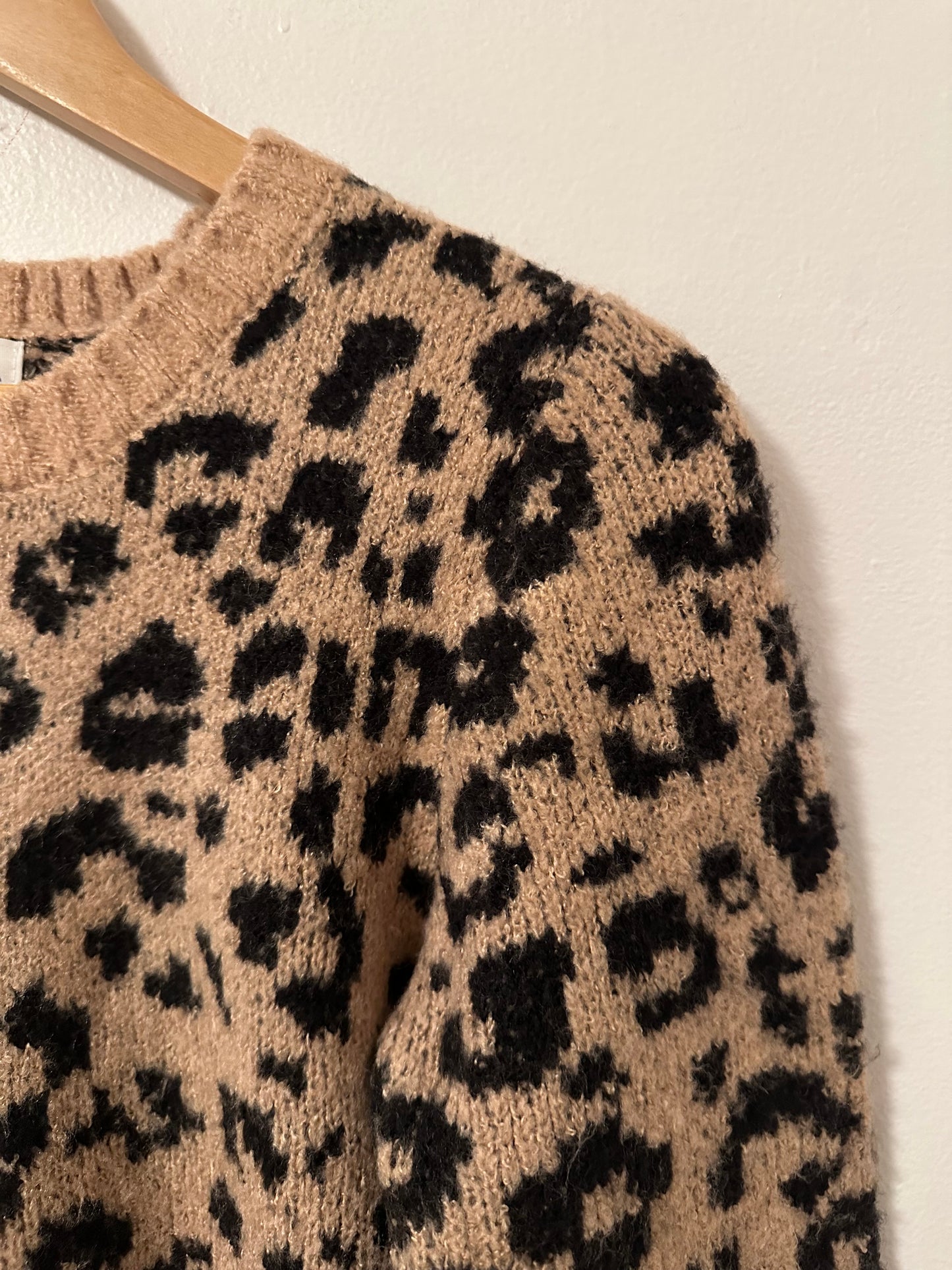 No Boundaries Leopard Print Sweater | Size XS