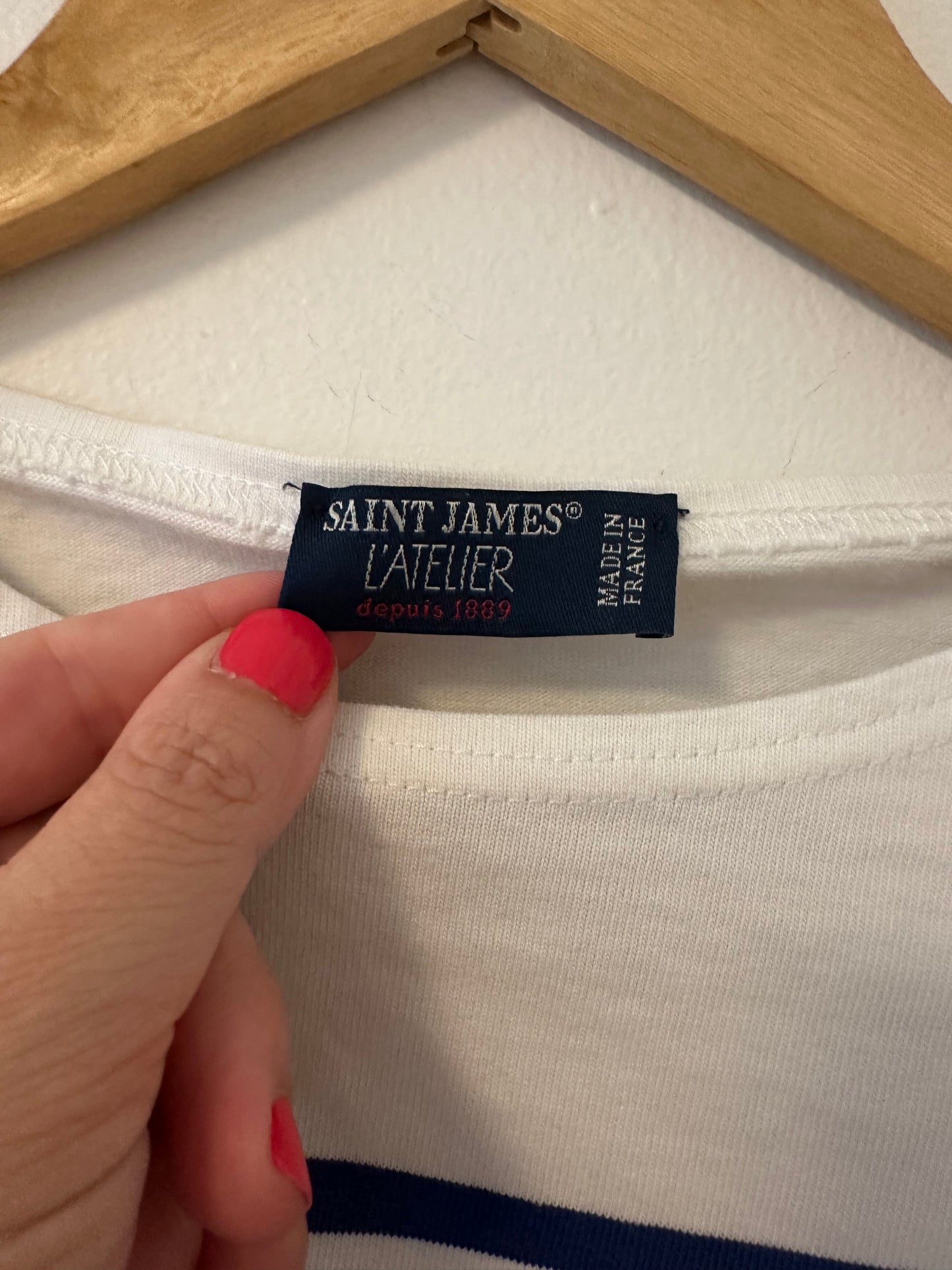 Saint James Authentic Naval Women’s Striped Sailor Shirt Size 8