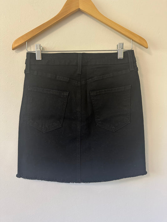 Just Black Black Denim Mini Skirt | Size Small
