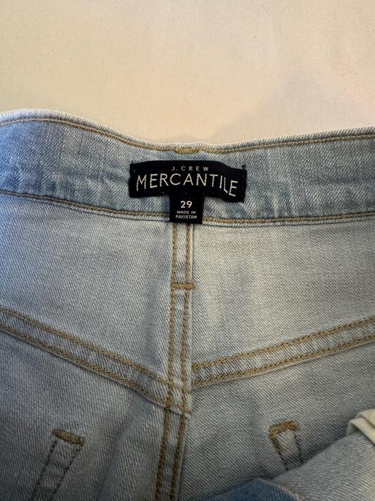 J. Crew Mercantile Light Blue Denim Women Cutoff Shorts - Size 29