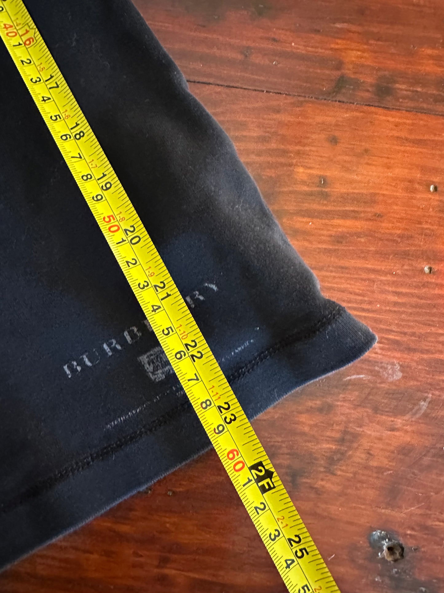 Burberry Brit Black 3/4 Sleeve Crew Neck T-Shirt - Size XS