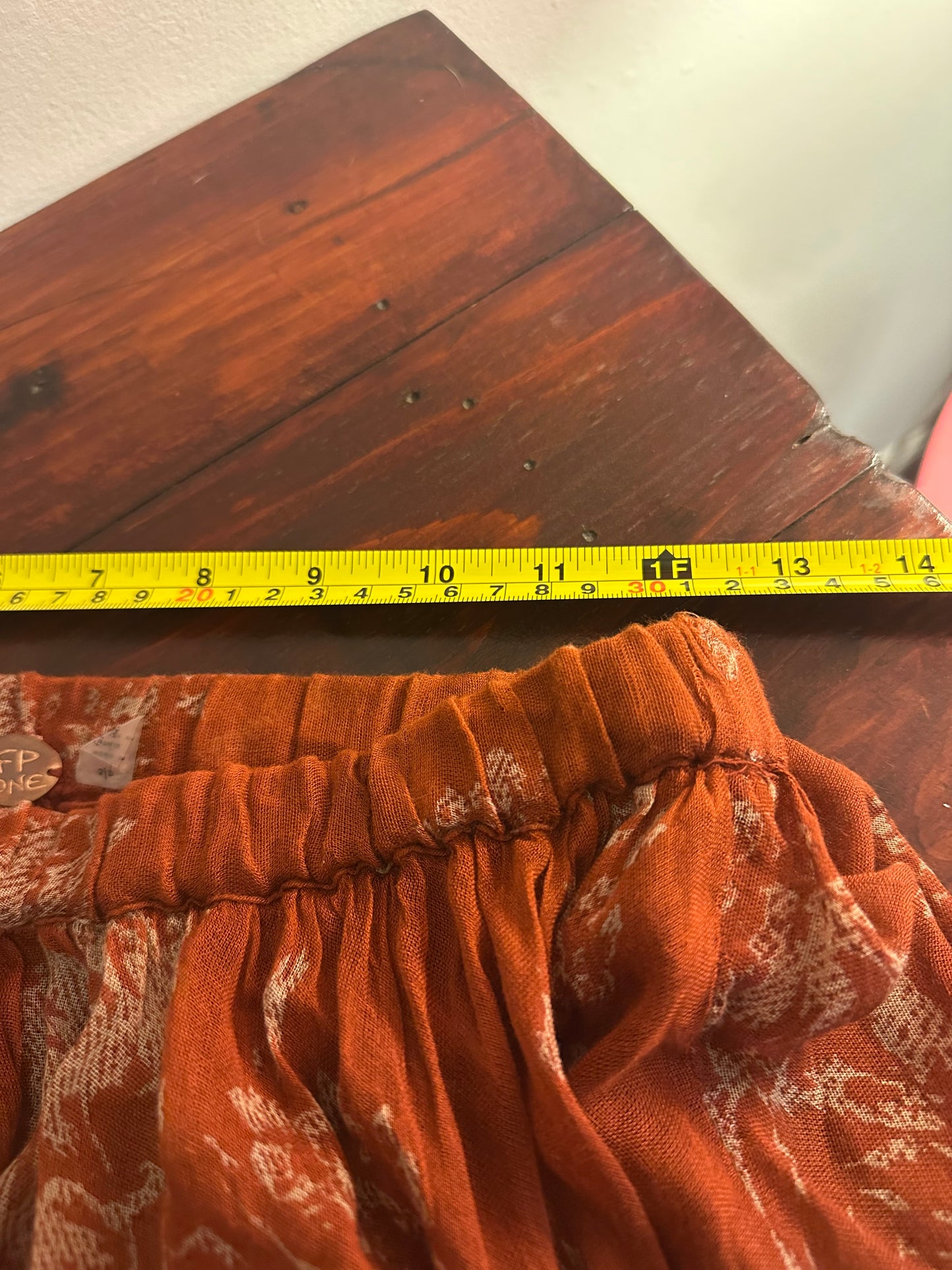 FP One Free People Bohemian Rust Maxi Skirt - Size Small