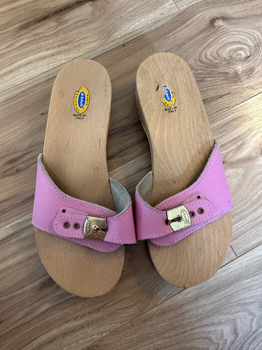 Dr. Scholl's Original Sandal in Pink Leather - Size 8
