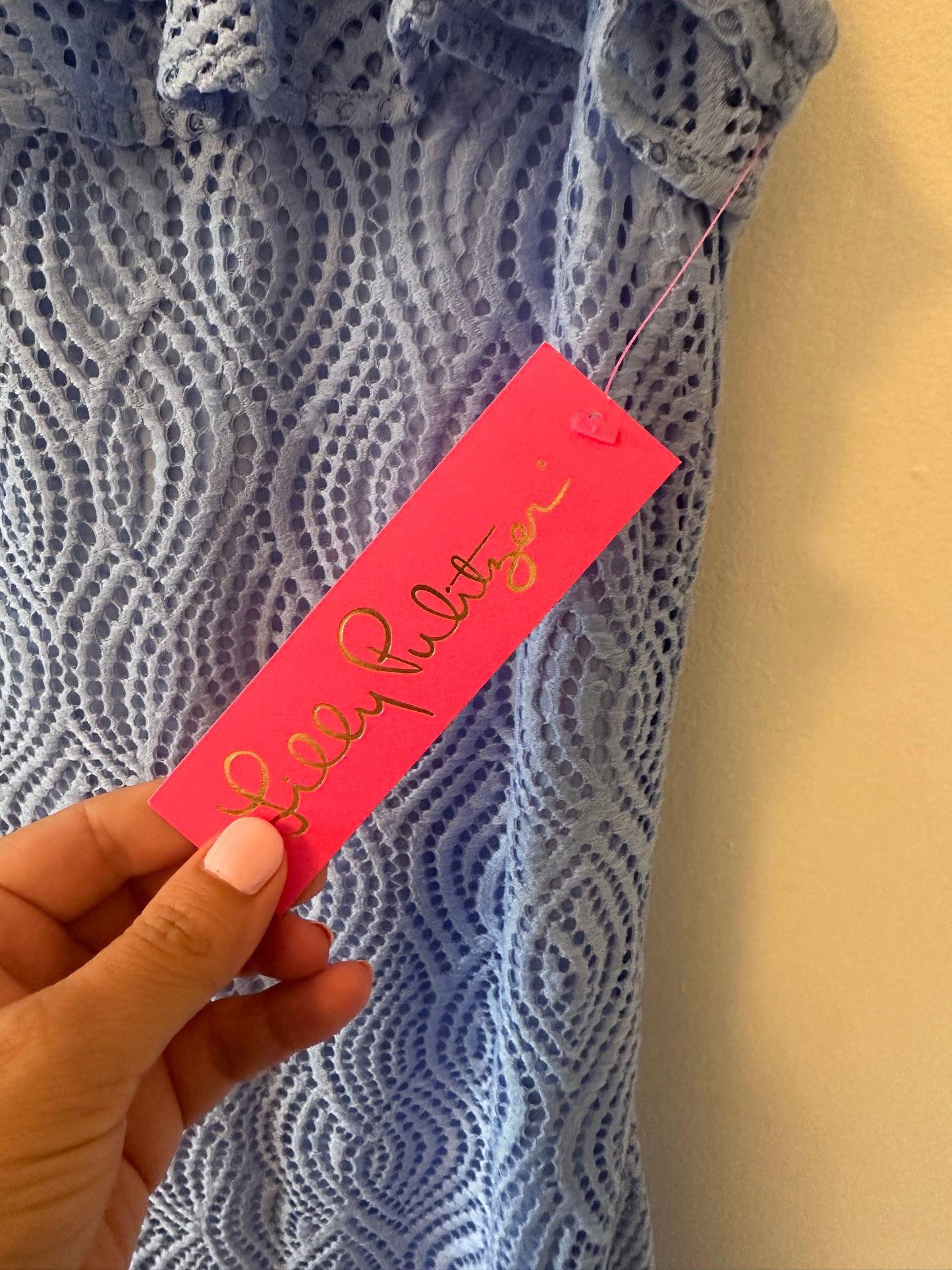 NWT Lilly Pulitzer Janine Shift Dress in Blue - Size Large