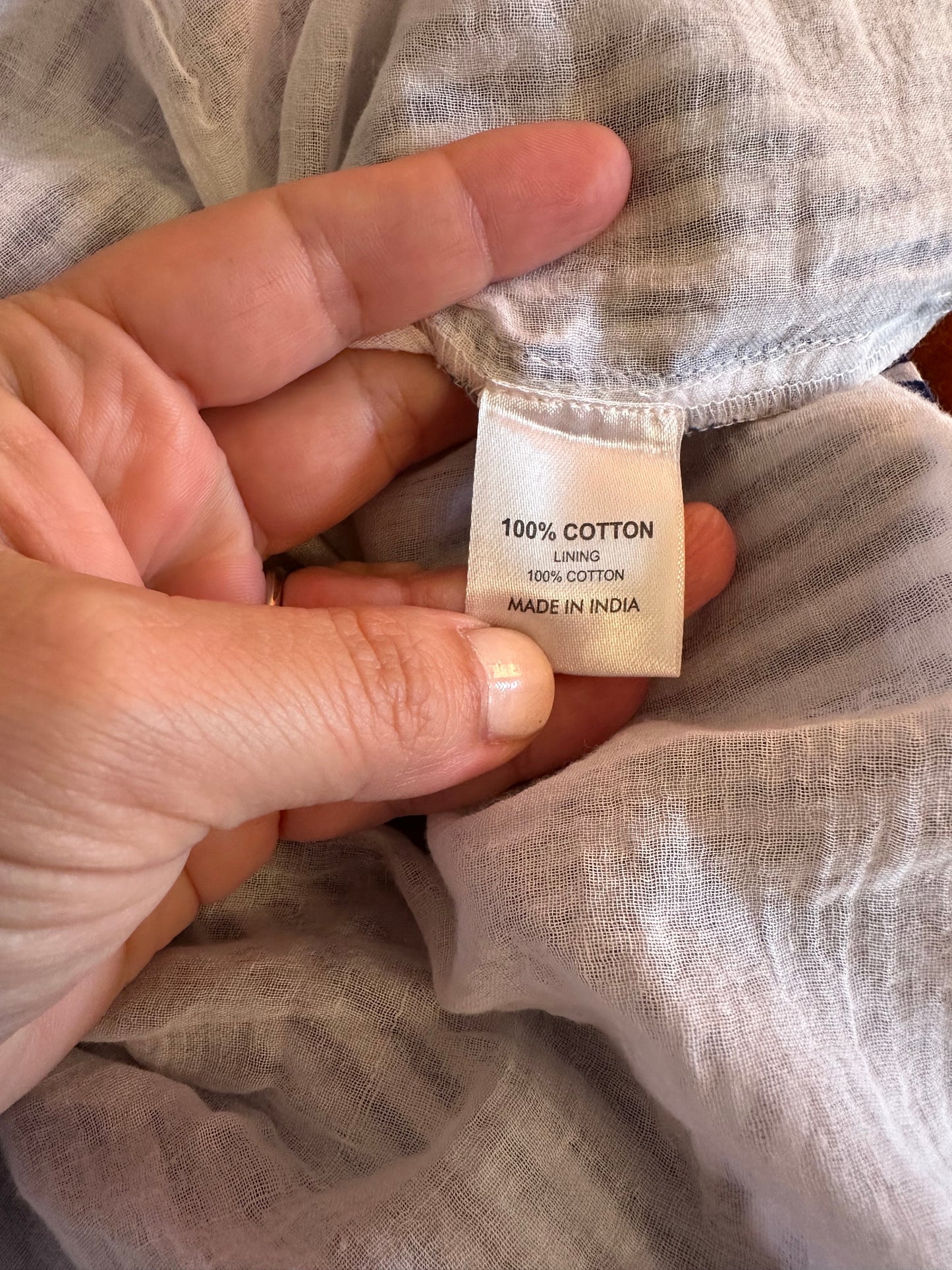 CJ Laing Blue and White Striped Dress Size Medium