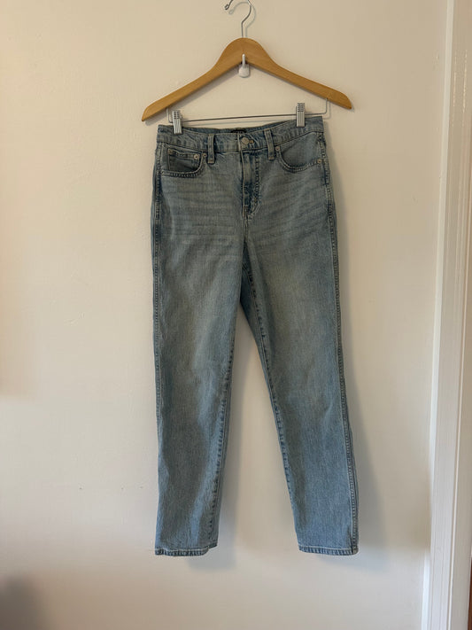 J. Crew Light Blue High Rise Vintage Classic Straight Leg Jeans - Size 26