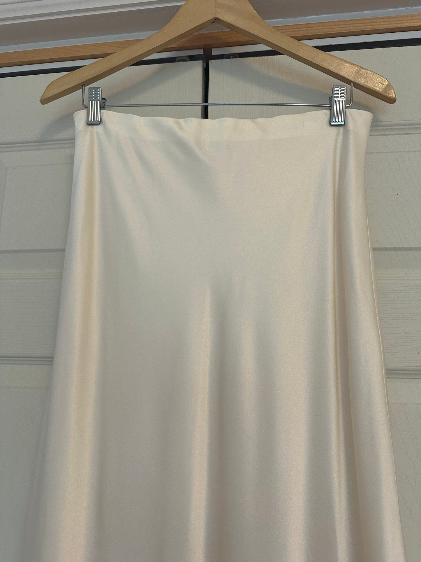 Reformation Bella Cream Silk Maxi Skirt - Size Medium