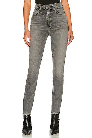 Agolde Pinch Waist High Rise Charcoal Skinny Jeans in Interlude - Size 24