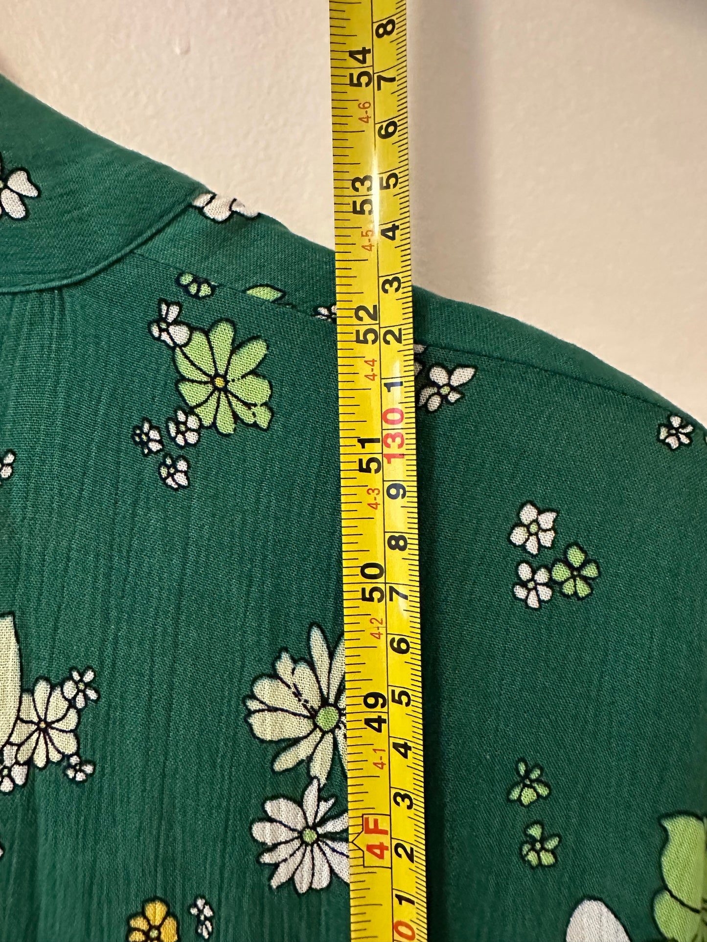 Free People Hidden Hills Floral Green Kimono Robe
