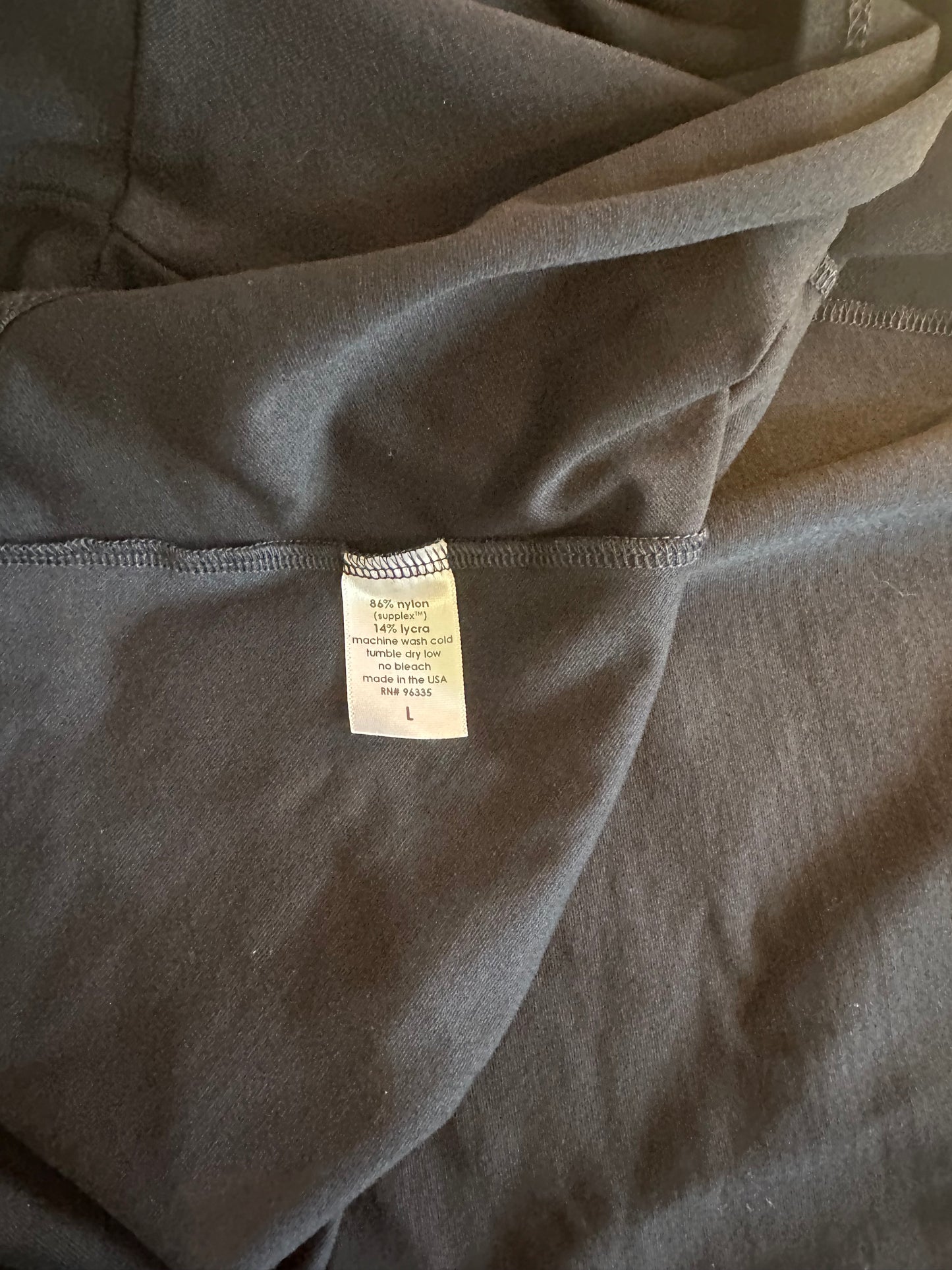 Susana Monaco Black Peplum Top Size Large