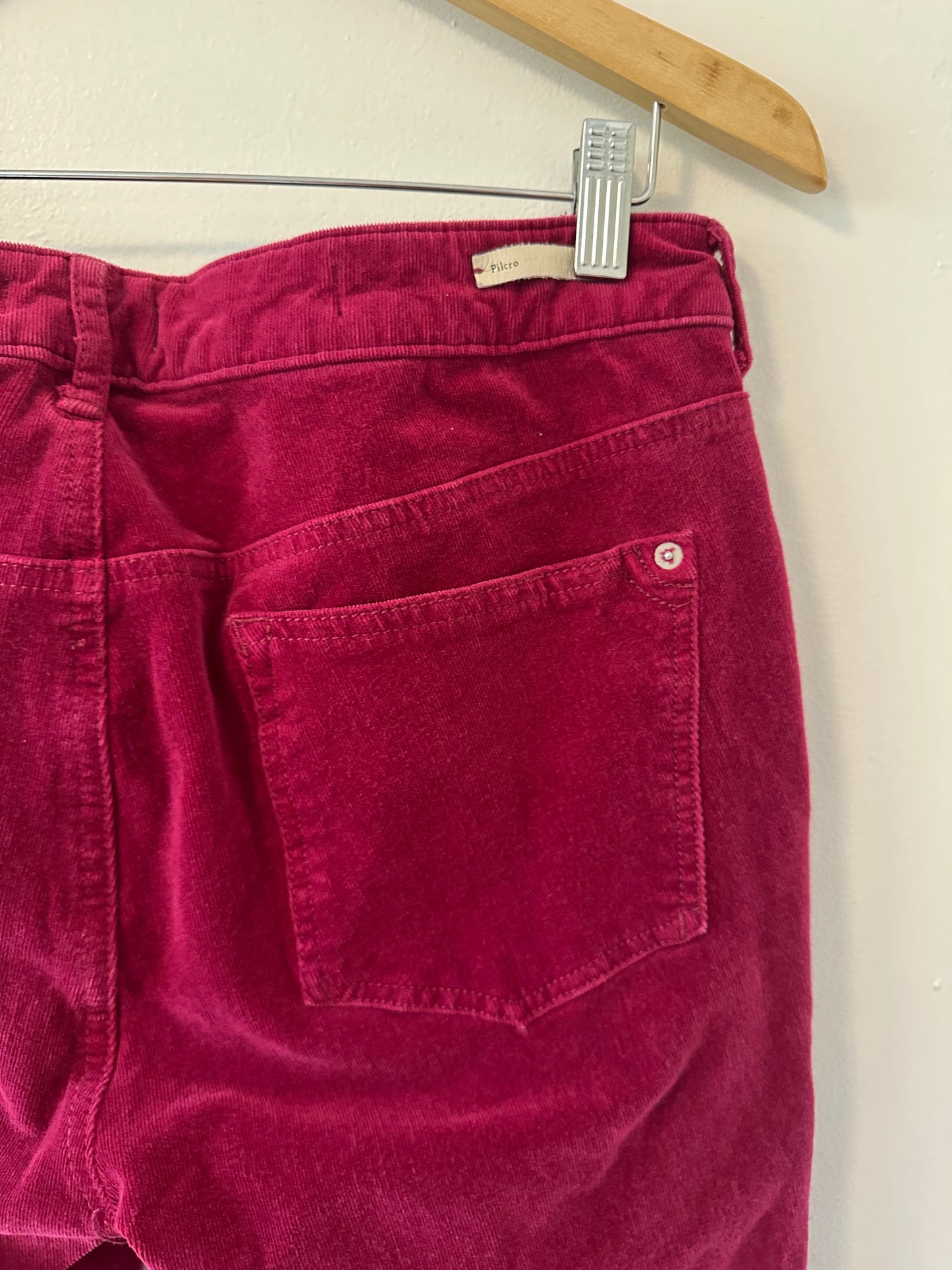 Pilcro Women's Berry Red Stretch Corduroy Skinny Jeans - Size 31