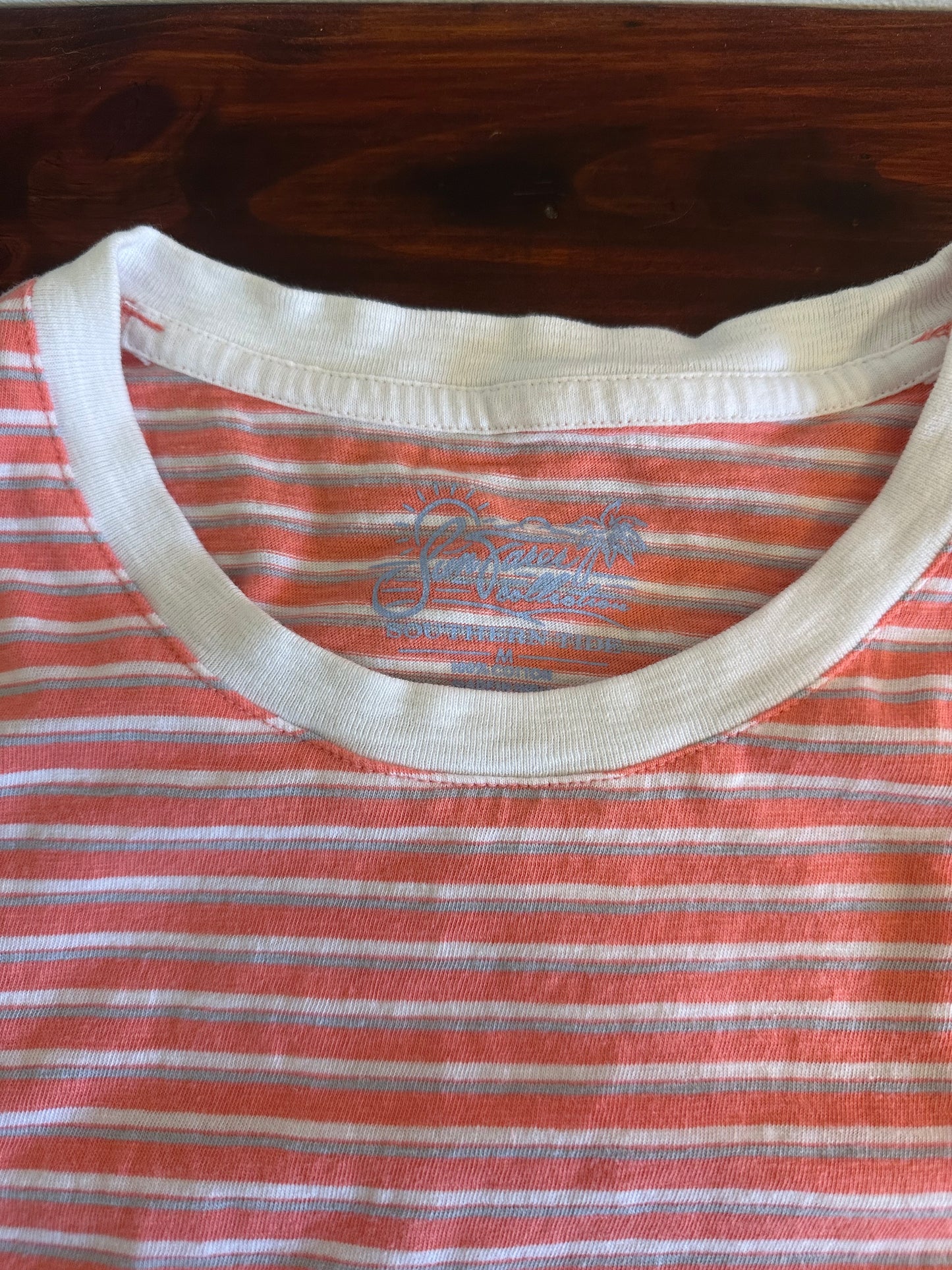 Southern Tide Sun Farer Stripe Crew Neck Sleeveless Side Vent Midi Dress Size Medium