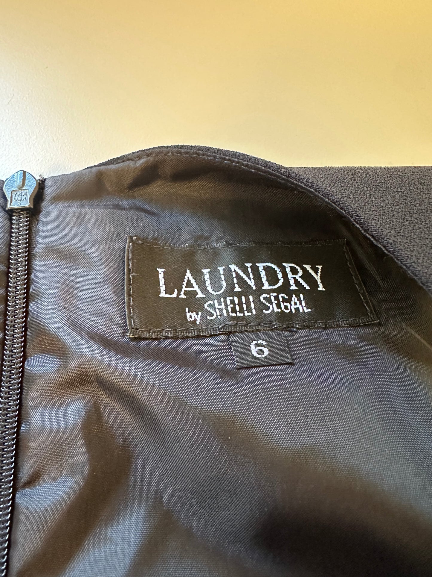 Laundry By Shelli Segal Vintage 90s Black Mini Dress | Size 6