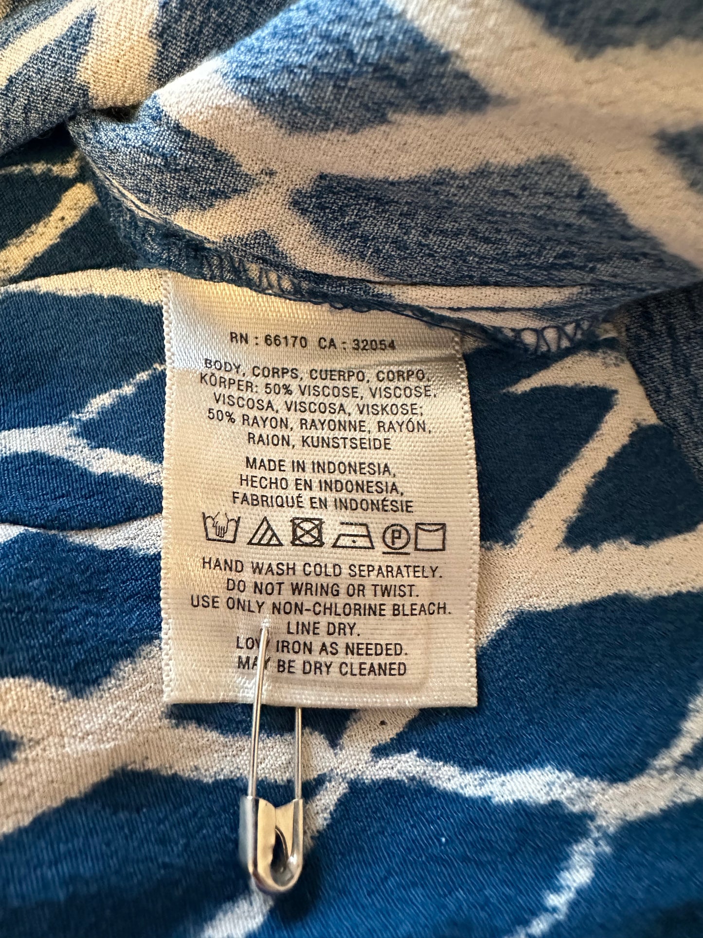 Anthropologie HD in Paris Archipelago V-Neck Mini Dress in Blue | Size 14