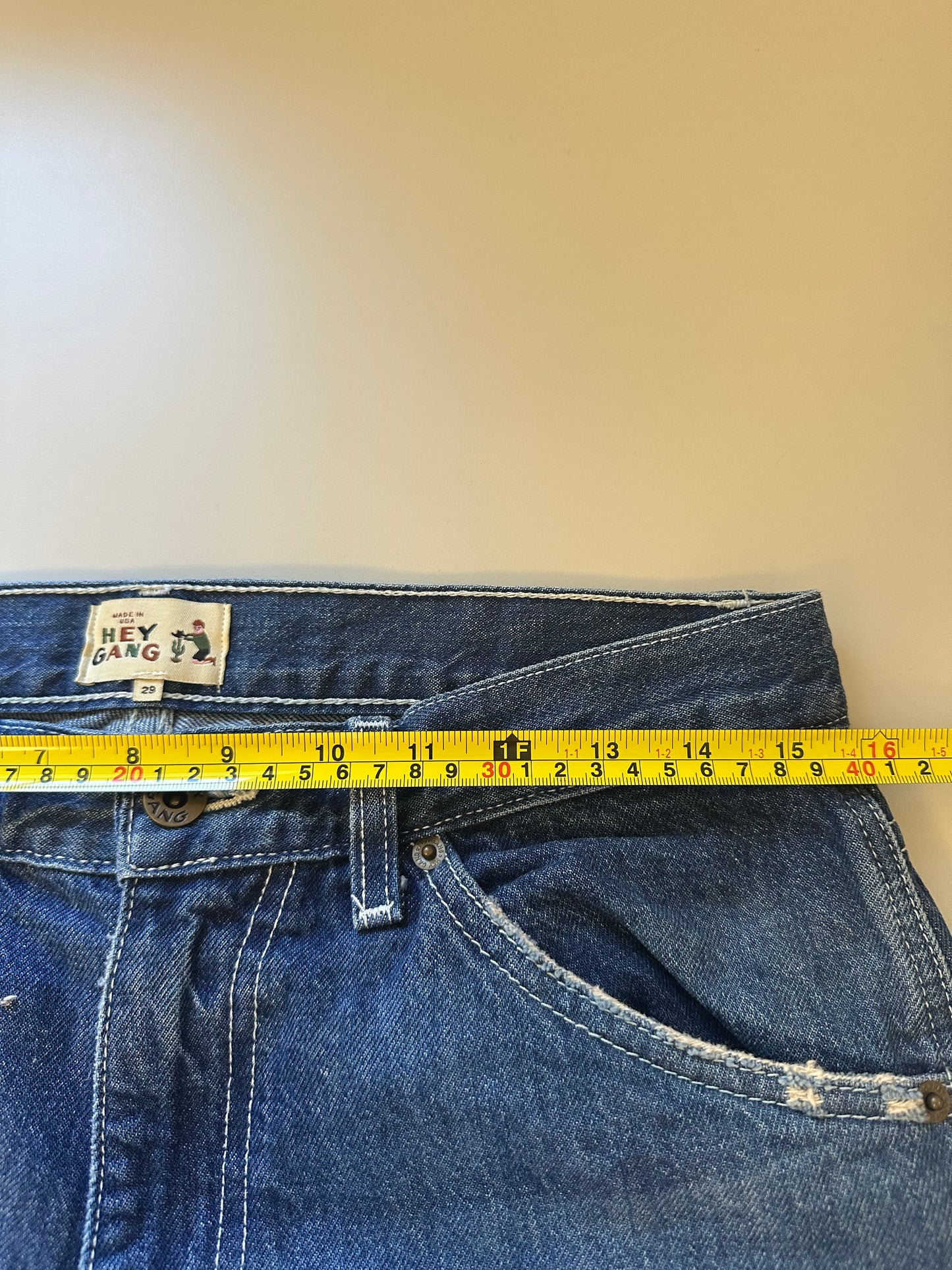 Hey Gang Denim Workpants Blue Straight Leg Women's Jeans | Size 29