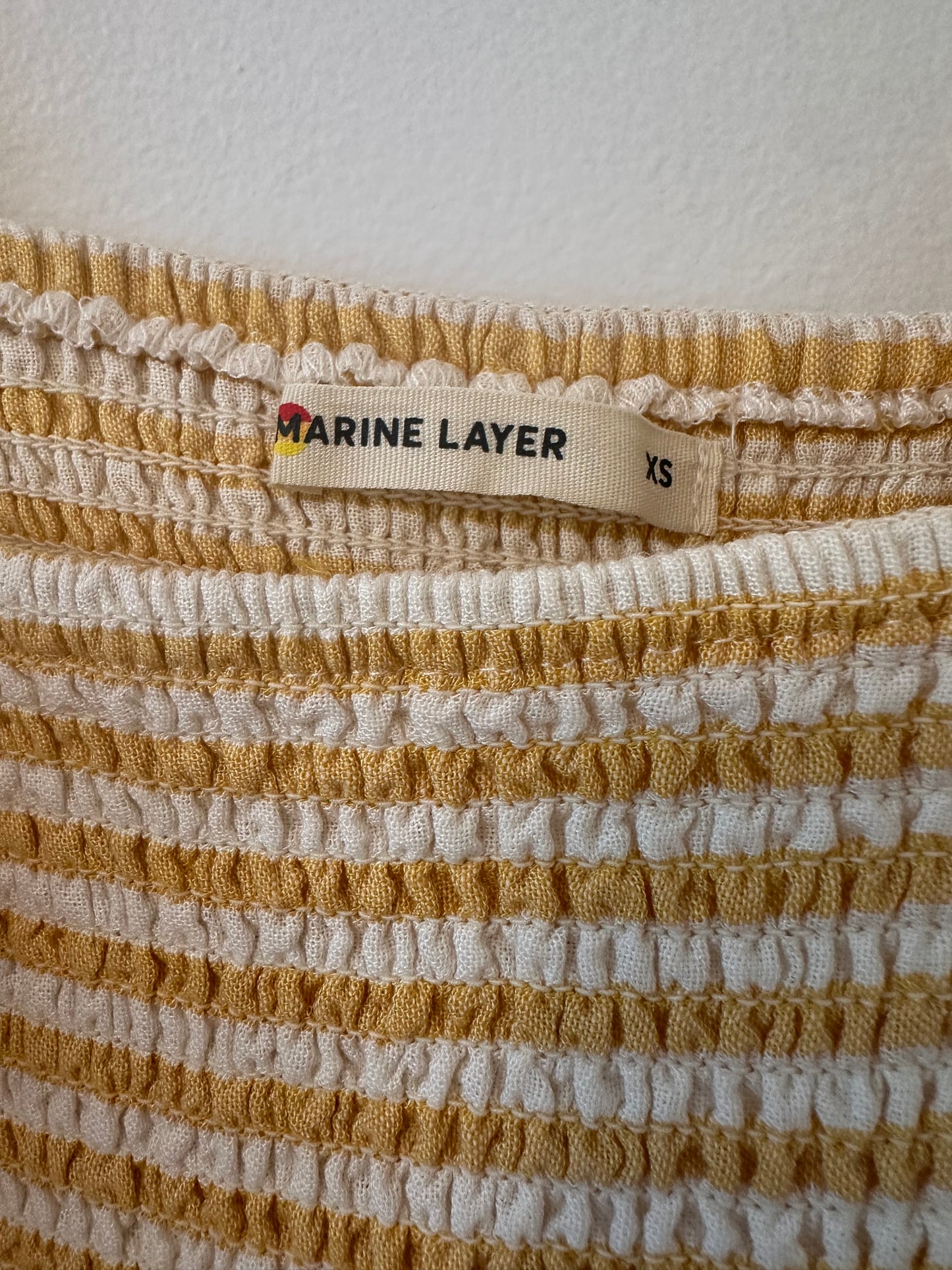 Marine Layer Seline Striped Yellow Maxi Dress - Size XS