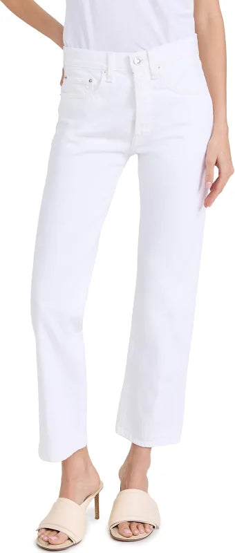Edwin Kali Ankle Vintage Straight White Jeans - Size 30