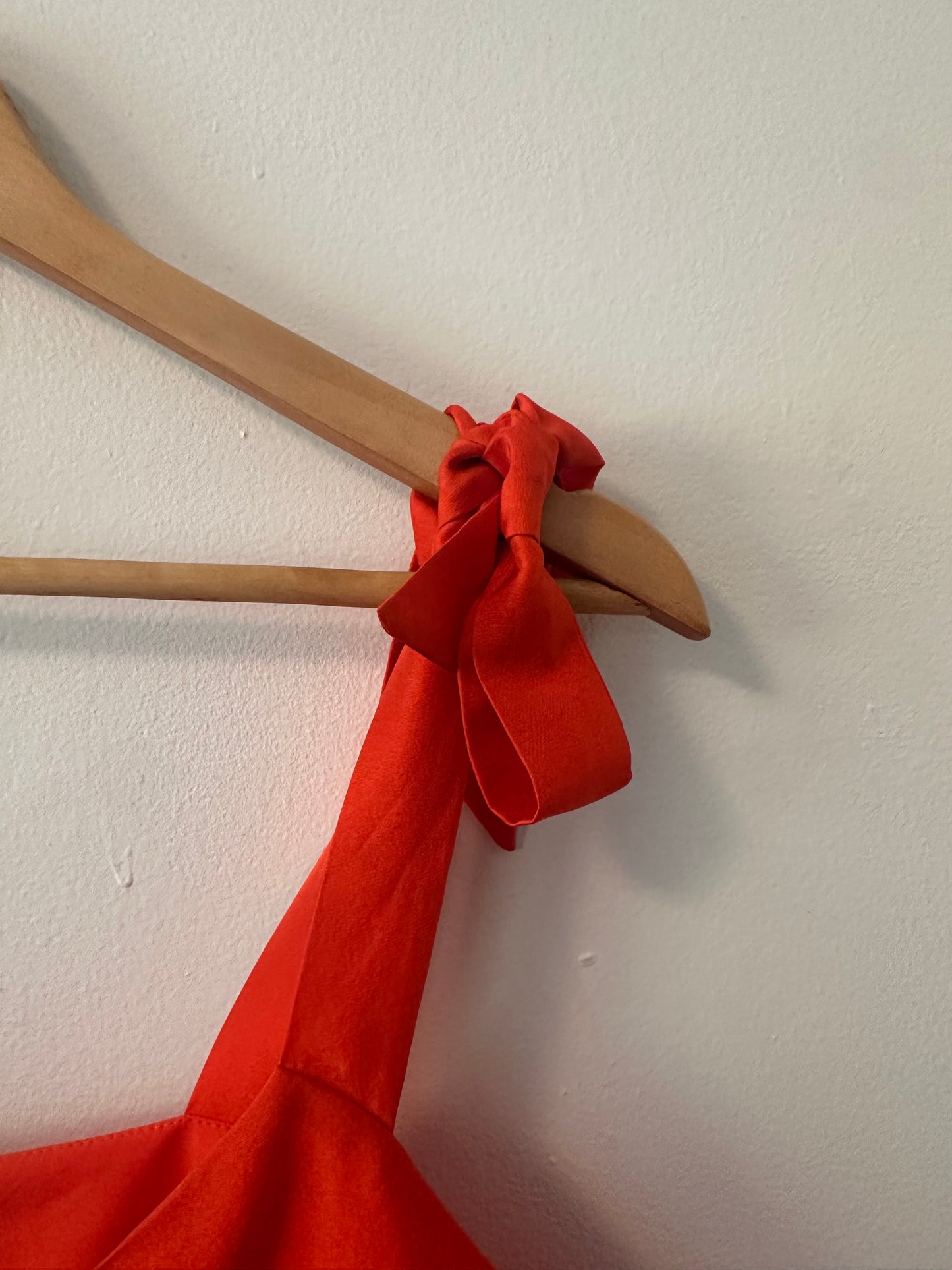 J. Crew Silk Tie Shoulder Peplum Tank Top in Orange | Size 4