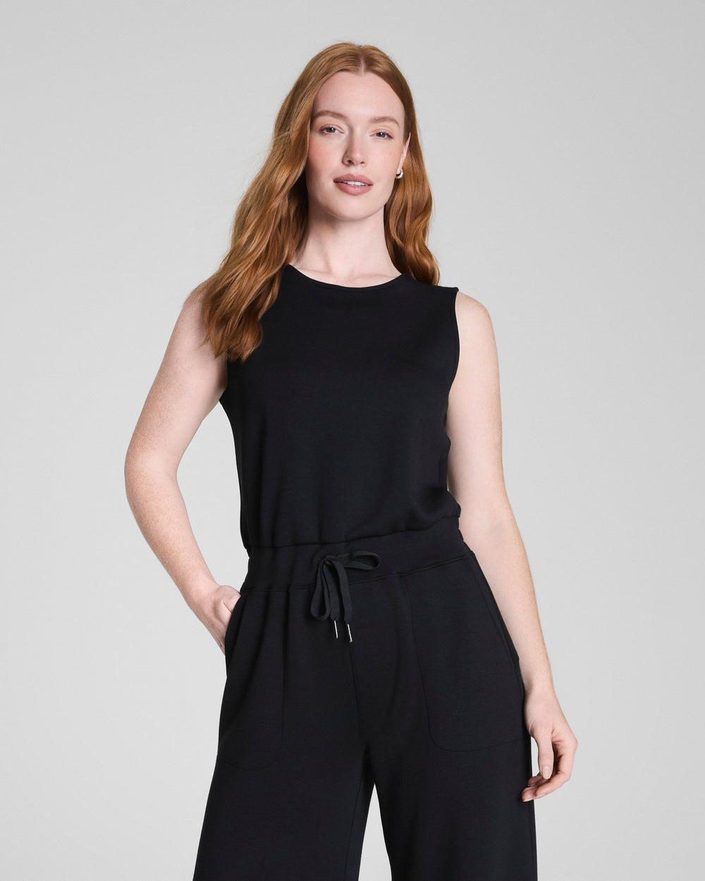 NWT SPANX AirEssentials® Sleeveless Jumpsuit in Very Black | Size XL Tall