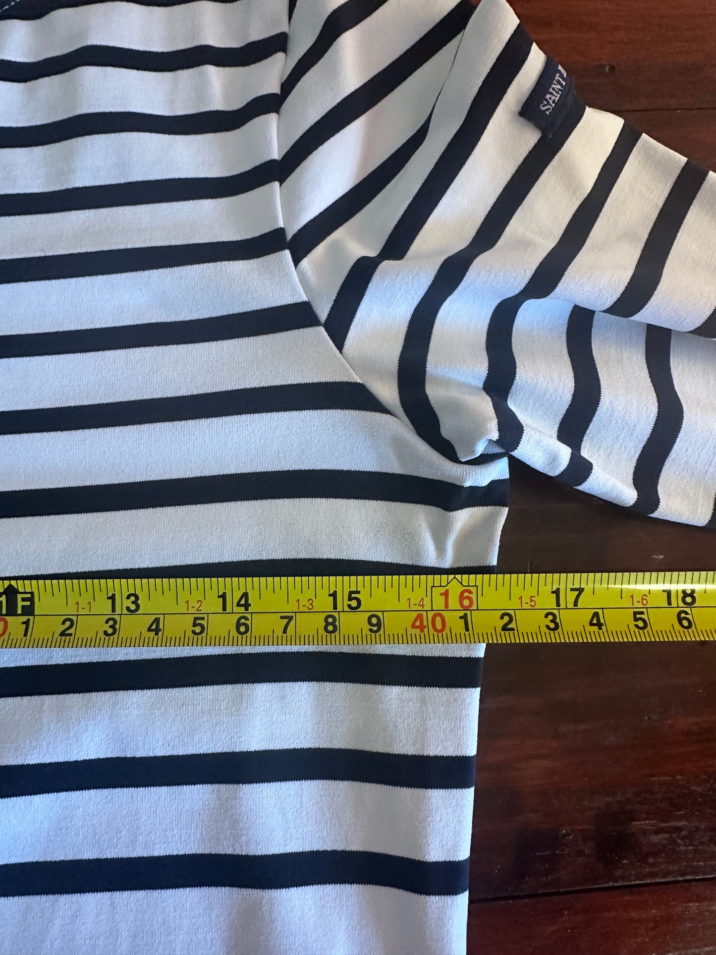 Saint James Propriano Form-Fitting Nautical Stripe Dress - Size 8