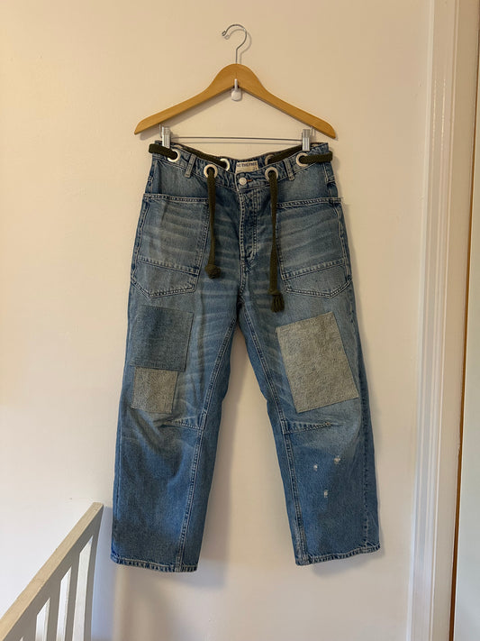 We The Free Moxie Pull-On Barrel Jeans In Truest Blue - Size 27