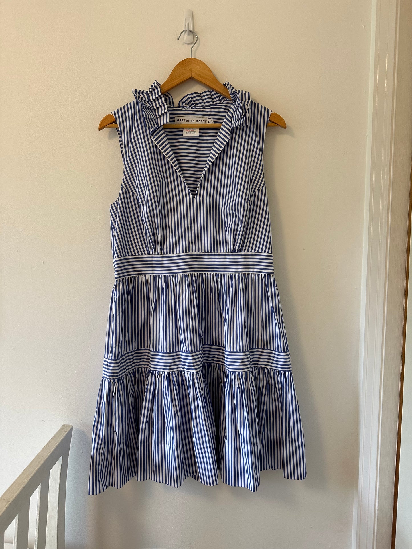 Gretchen Scott Hope Striped Dress in Periwinkle - Size Medium