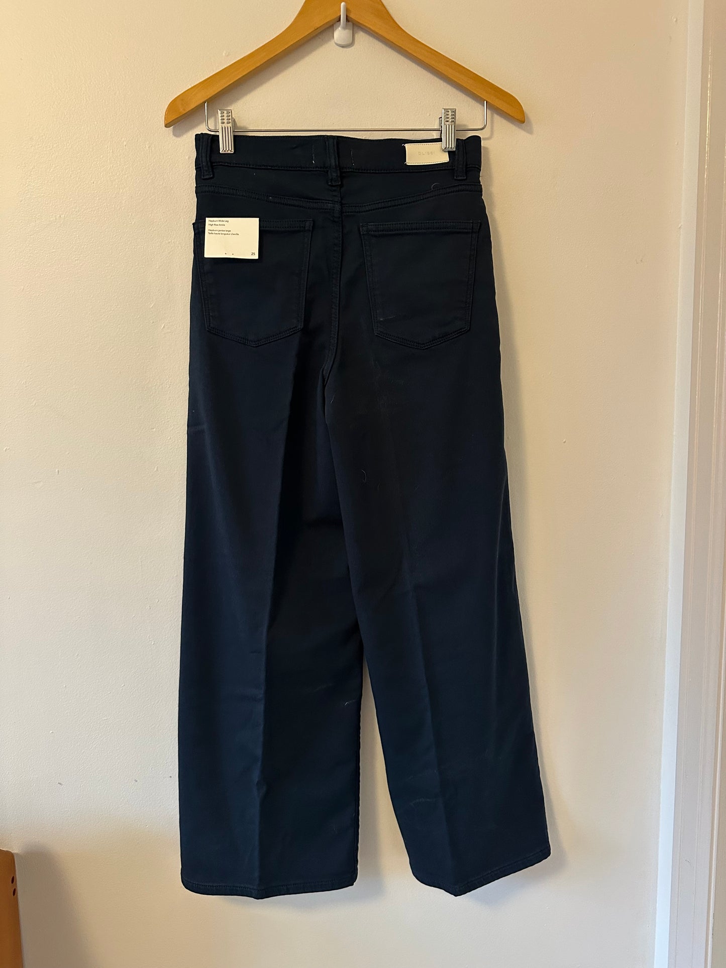 NWT Citizens of Humanity Hepburn Wide Leg Ankle Pants In Navy | Size 25