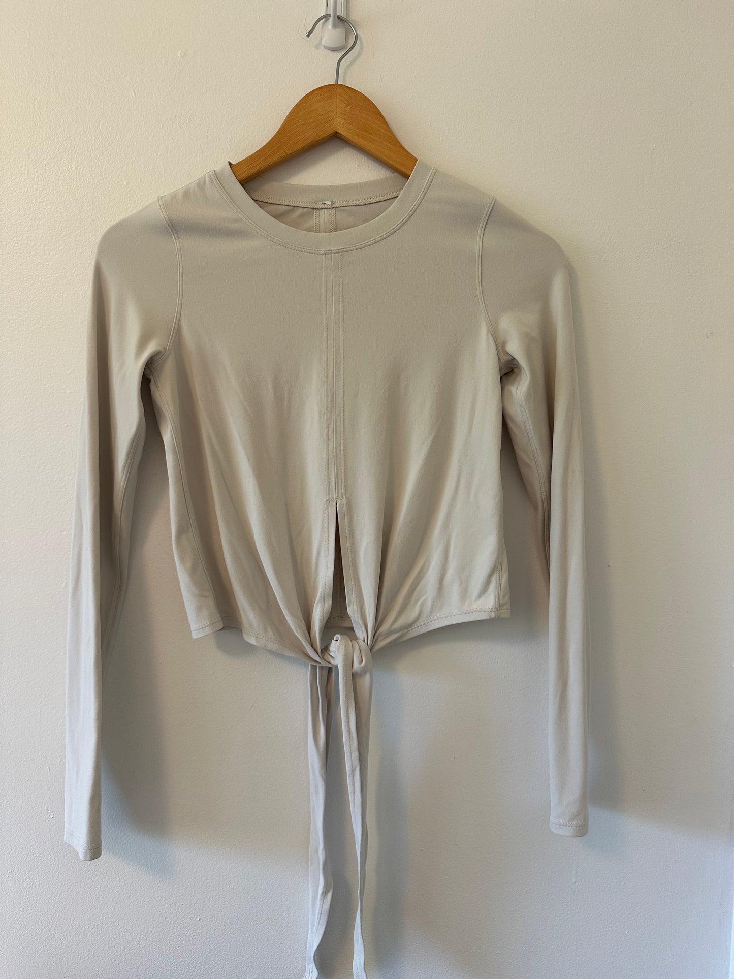 Lululemon Cream Wrap Tie-Front Women's Top