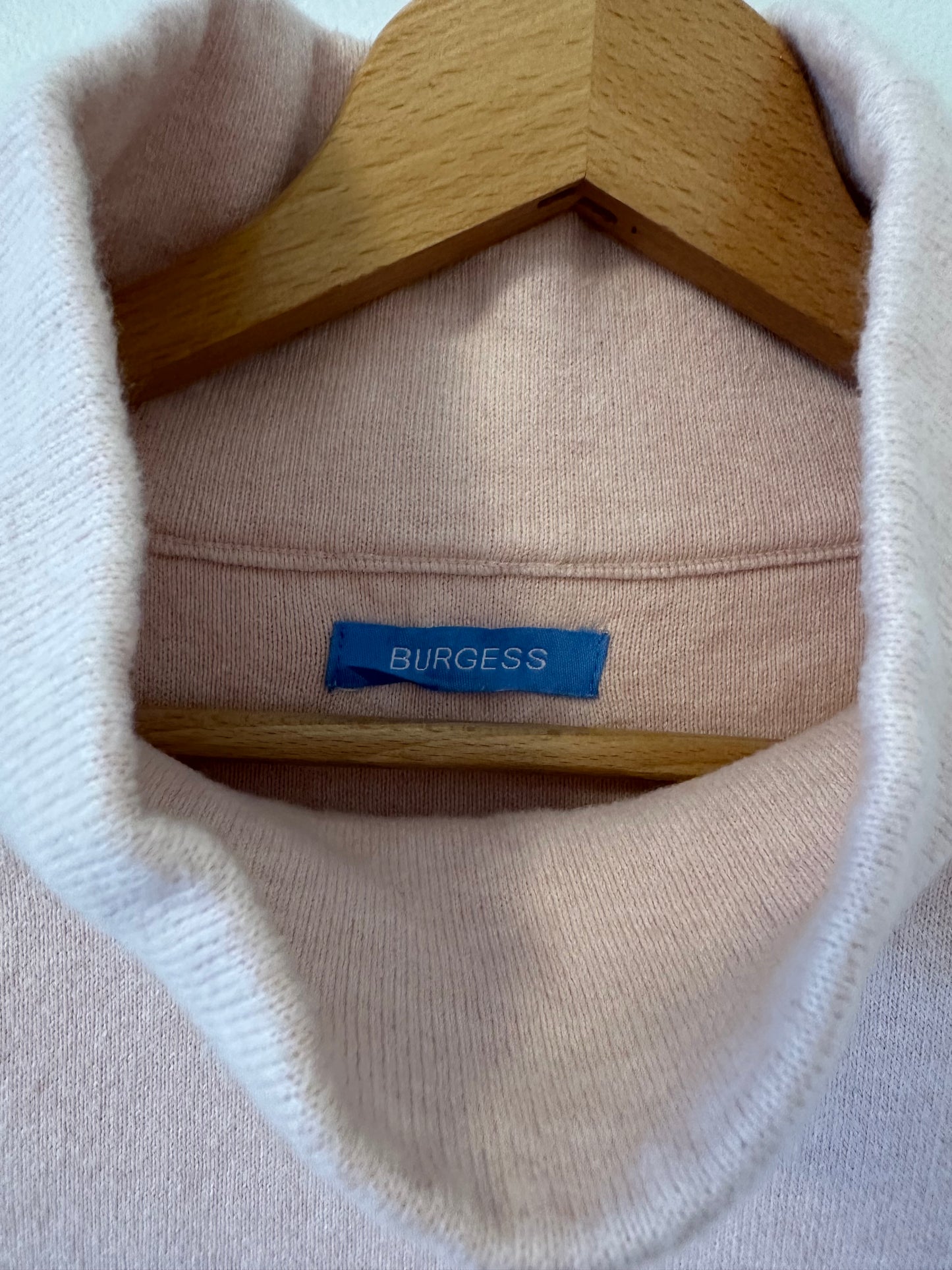 Burgess Pink Cotton/Cashmere Turtleneck Sweater Size M