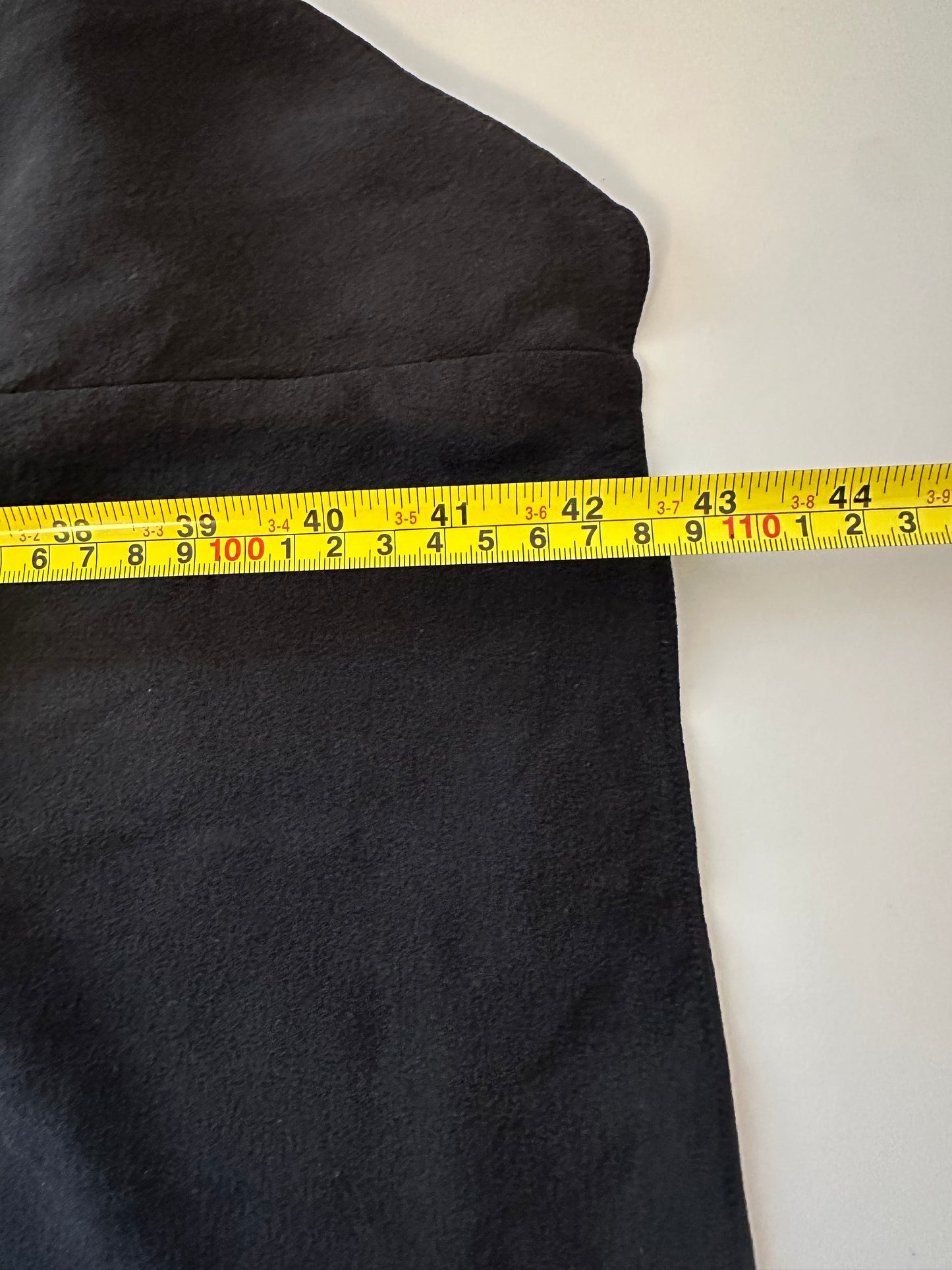 Eileen Fisher Silk Georgette Crepe Scoop Neck Dress in Black | Size XL