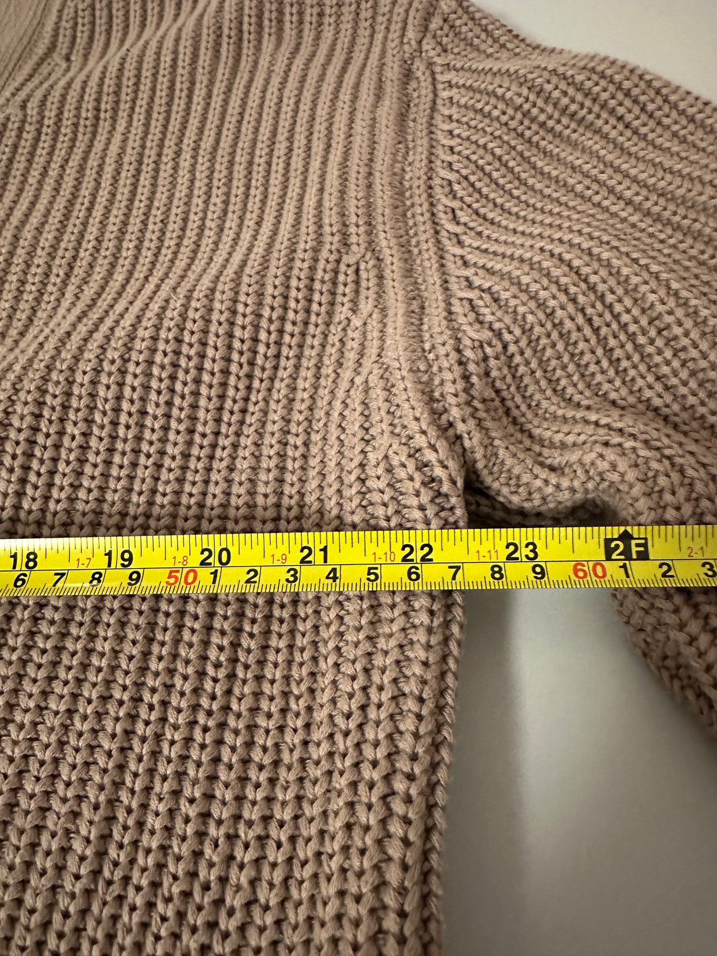 John + Jenn Beige and Tan Women's Colorblock Cotton Cardigan | Size XL