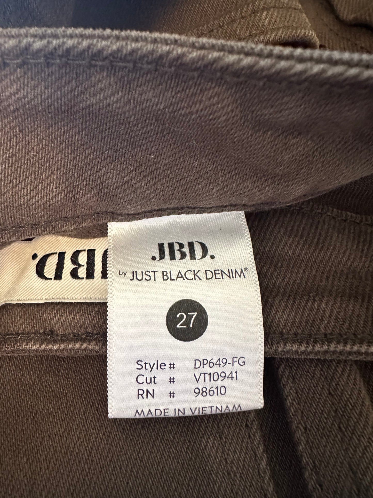 Just Black Brown Denim Patch Pocket Wide Leg Jeans | Size 27