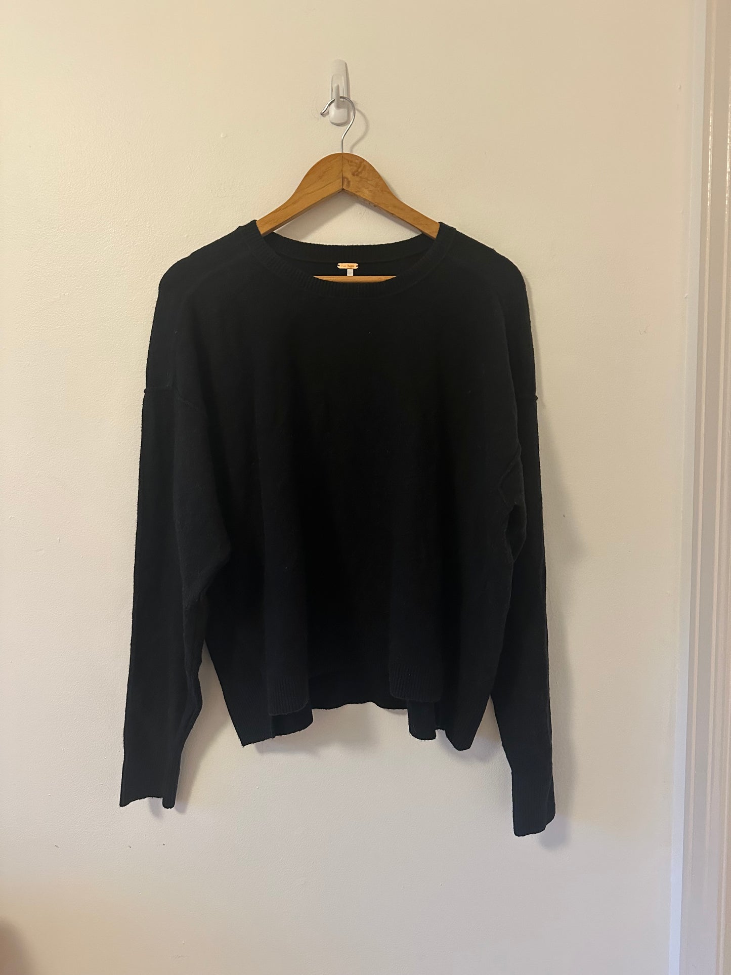 Free People Easy Street Tunic Sweater in Black | Size Small