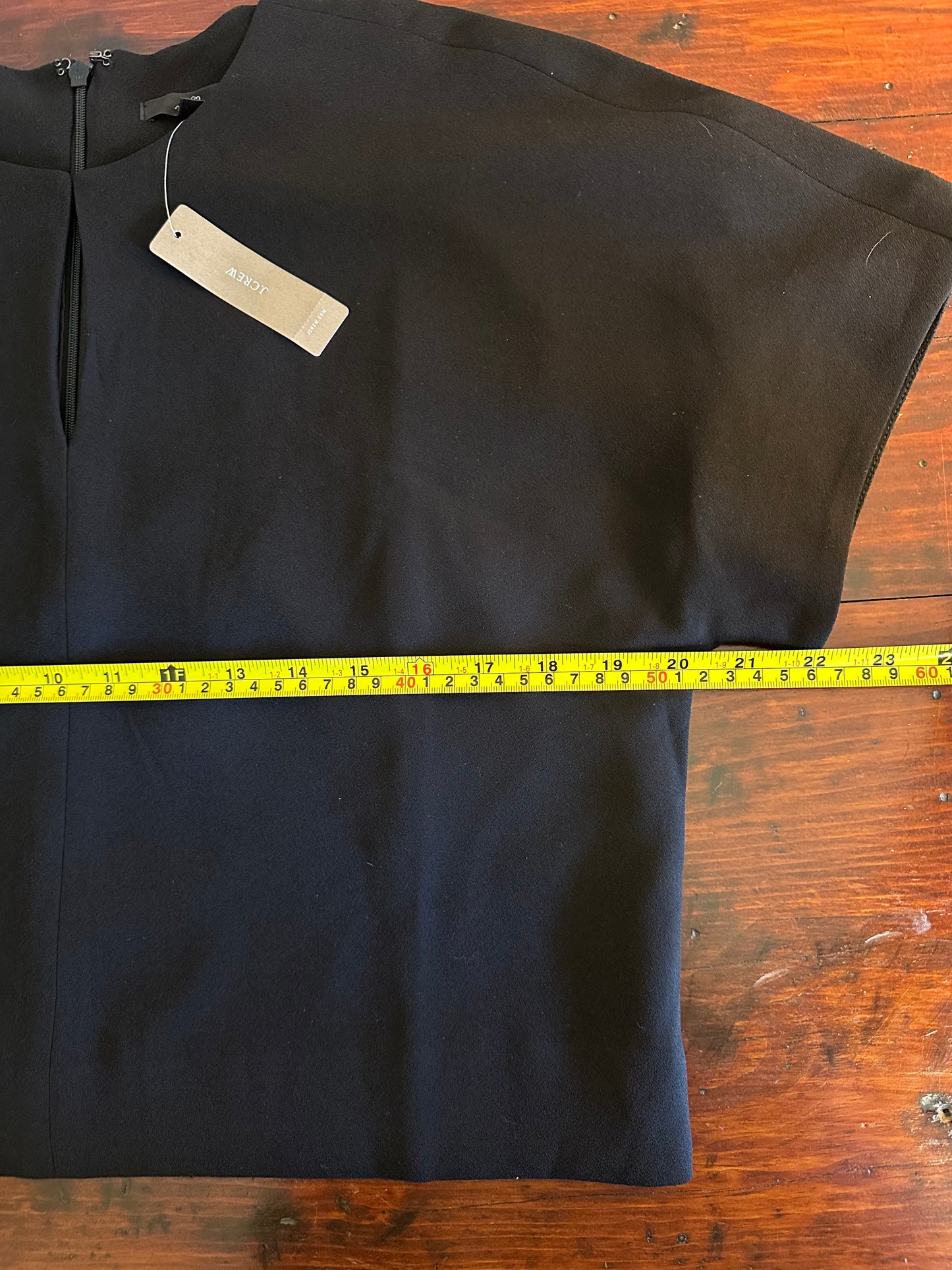 NWT J. Crew 365 Crepe Boxy Crop Blouse in Black - Size 10