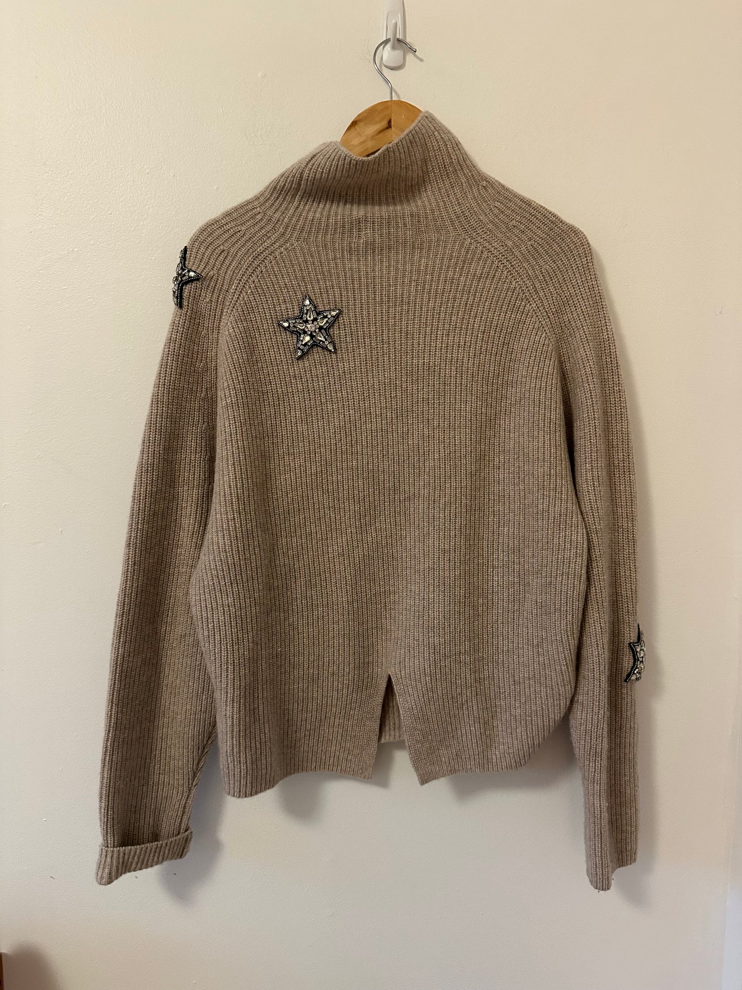 Never a Wallflower Seeing Stars Relaxed Fit Turtleneck Sweater | Size Large